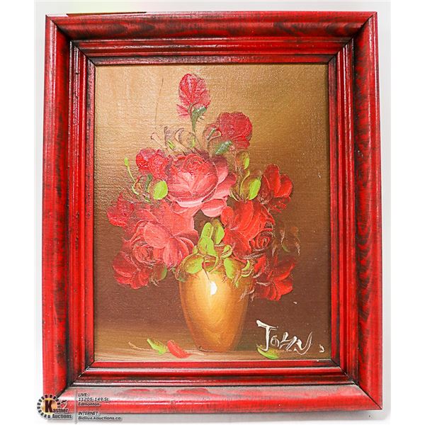 JOHN - ROSES FRAMED ARTWORK