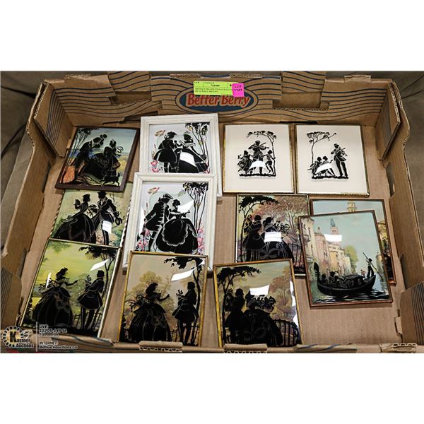ANTIQUE SILOHETTES COLLECTION OF 12