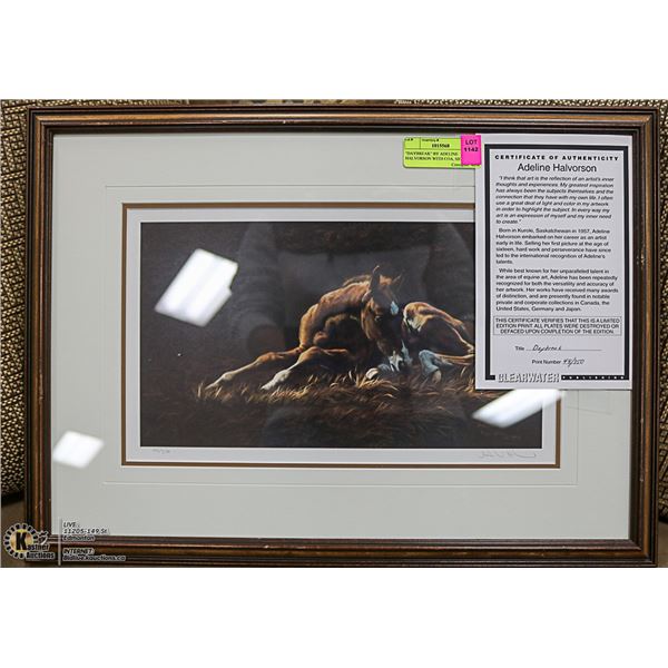 "DAYBREAK" BY ADELINE HALVORSON WITH COA, SIGNED