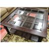 Image 1 : LARGE WOOD & GLASS COFFEE TABLE SOLD WITH 5 X 8