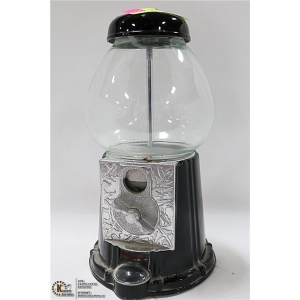 BLACK & SILVER SMALL GUMBALL MACHINE