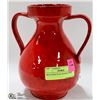 Image 1 : RED DUAL HANDLE VASE