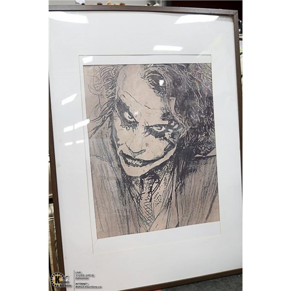 FRAMED JOKER ARTWORK FROM THE DARK KNIGHT