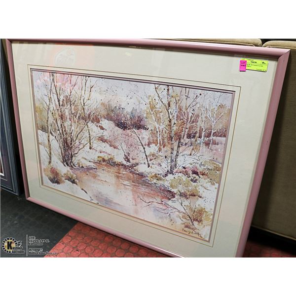 "FIRST SNOW" BY NANCY LUND FRAMED PRINT