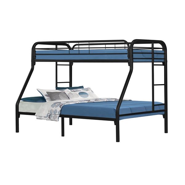 NEW BLACK METAL SINGLE/DOUBLE BUNKBED