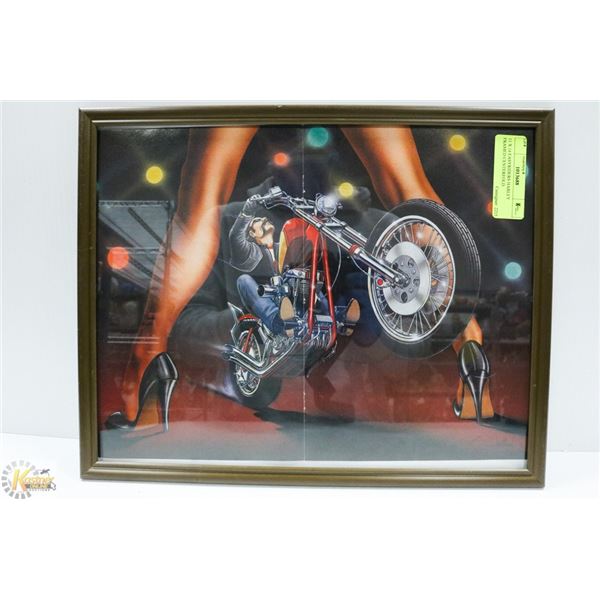 11 X 14 EASYRIDERS HARLEY FRAMED CENTERFOLD