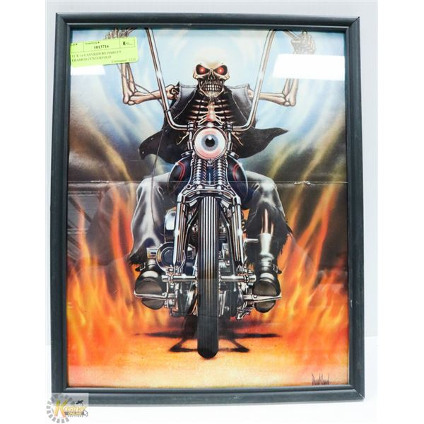 11 X 14 EASYRIDERS HARLEY FRAMED CENTERFOLD