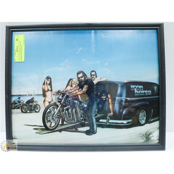 11 X 14 EASYRIDERS HARLEY FRAMED CENTERFOLD