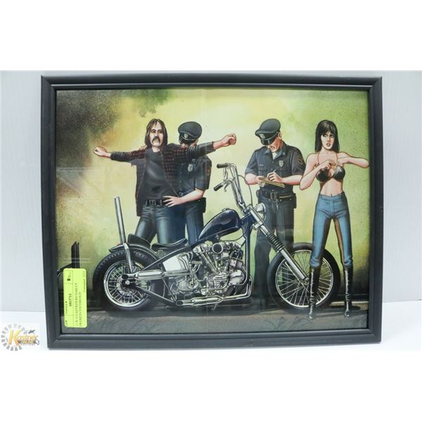 11 X 14 EASYRIDERS HARLEY FRAMED CENTERFOLD