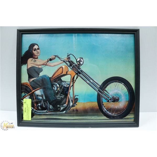 11 X 14 EASYRIDERS HARLEY FRAMED CENTERFOLD