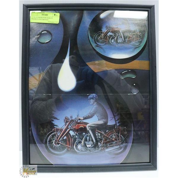 11 X 14 EASYRIDERS HARLEY FRAMED CENTERFOLD