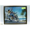 Image 1 : 11 X 14 EASYRIDERS HARLEY FRAMED CENTERFOLD