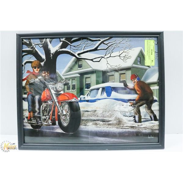 11 X 14 EASYRIDERS HARLEY FRAMED CENTERFOLD