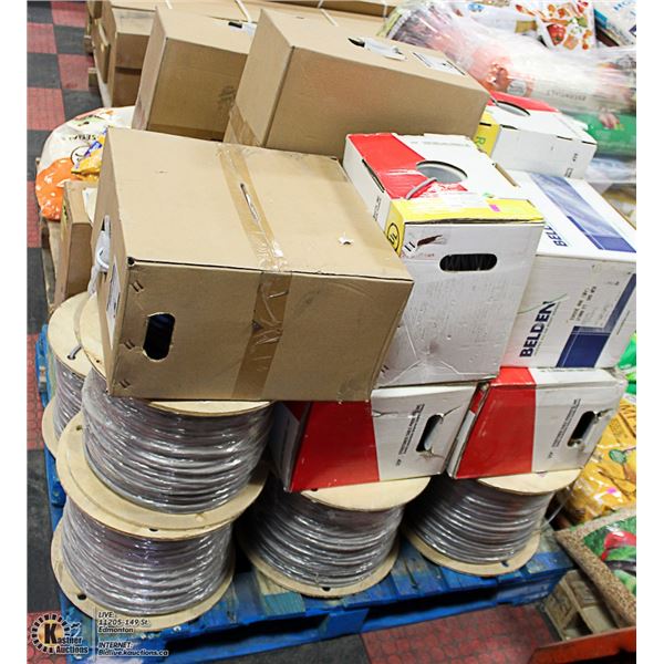 LARGE PALLET WITH NETWORKING CABLE