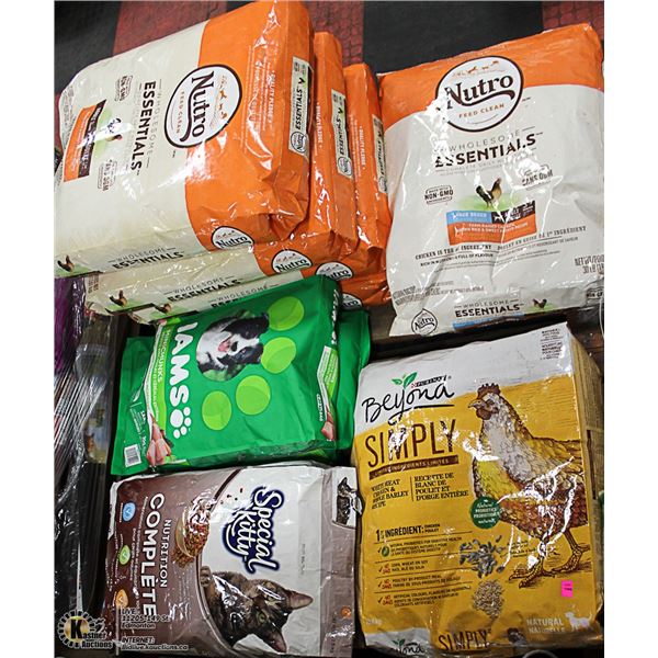 PALLET WITH ASSORTED CAT & DOG FOOD