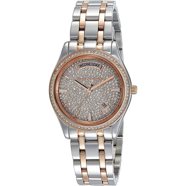 NEW MICHAEL KORS 2-TONE 36MM CRYSTAL DIAL MSRP$549
