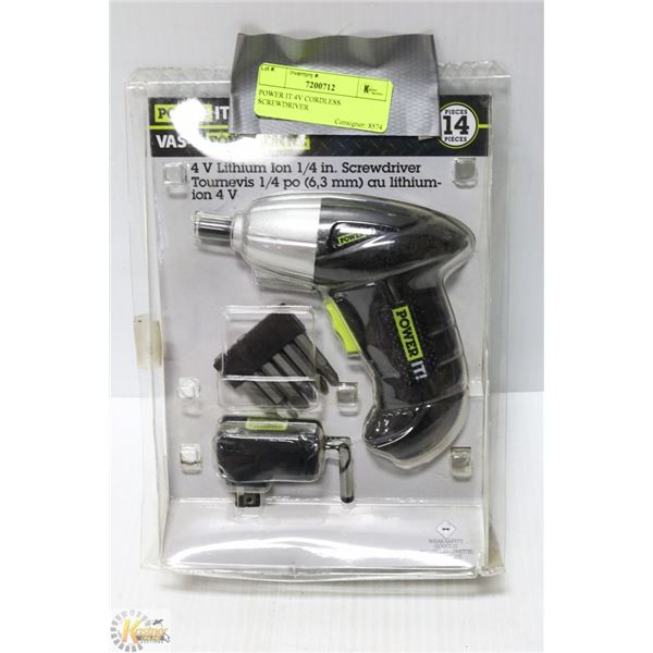 POWER IT 4V CORDLESS SCREWDRIVER