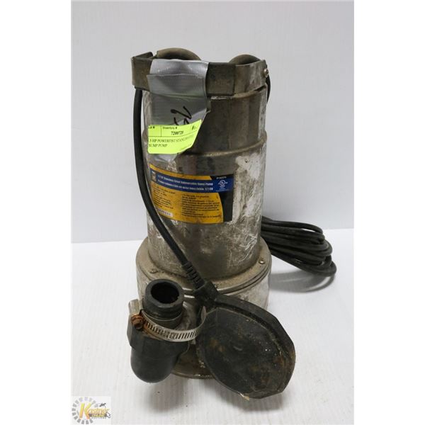 .5 HP POWERFIST STAINLESS STEEL SUMP PUMP