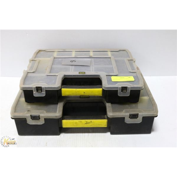 2 STANLEY TOOLS AND BOLT ORGANIZERS
