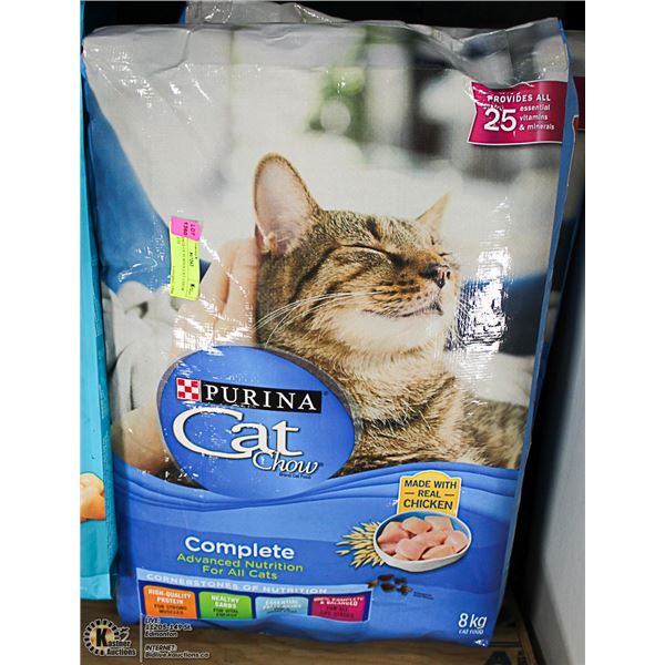 TWO 8KG BAGS OF PURINA CAT CHOW COMPLETE