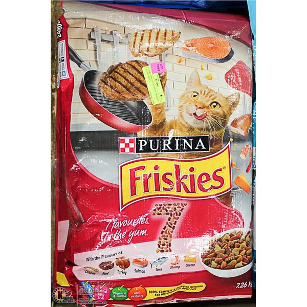 TWO 7.26KG BAGS OF PURINA  FRISKIES 7 FAVOURITES