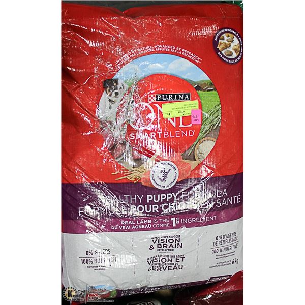 TWO 6KG BAGS OF PURINA ONE SMARTBLEND PUPPY