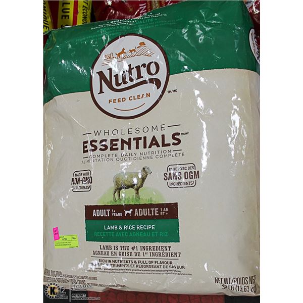 THREE 13.61KG BAGS OF NUTRO WHOLESOME ESSENTIALS