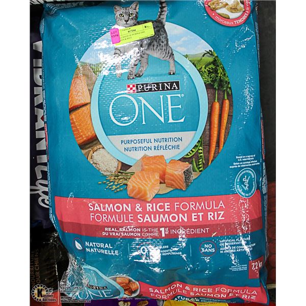 TWO 7.2KG BAGS OF PURINA ONE SALMON & RICE