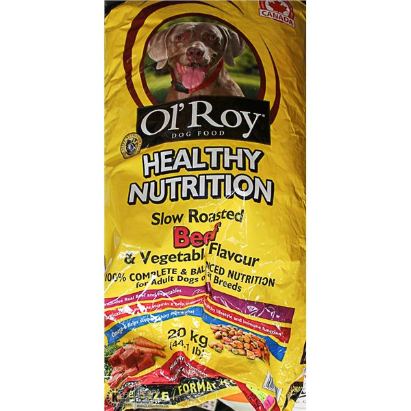 20KG BAG OF OL'ROY BEEF DOG FOOD