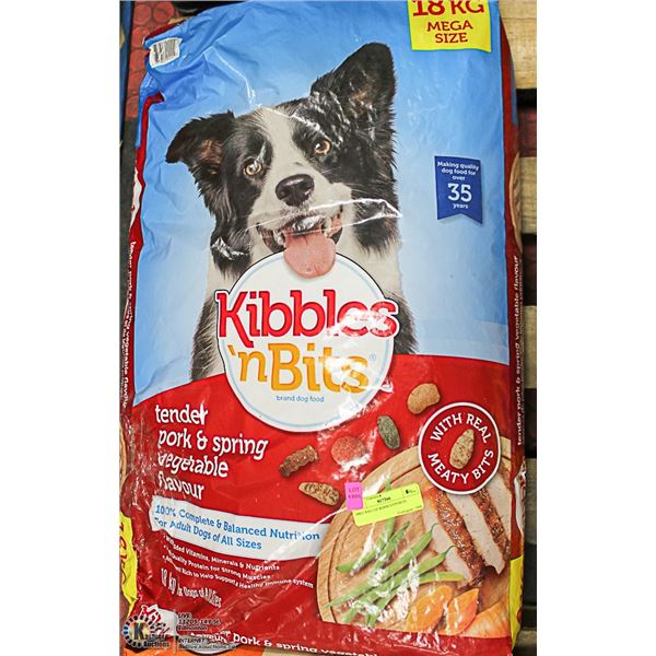 18KG BAG OF KIBBLES'N'BITS DOG FOOD