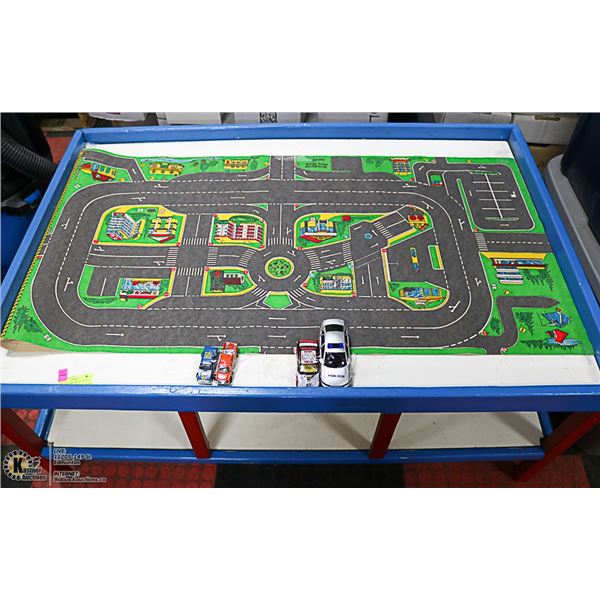 ACTIVITY TABLE WITH CARS AND PLAY MAT