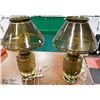 SET OF VINTAGE GLASS LAMPS 23" TALL
