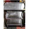 STAINLESS STEEL 3 TIER SERVING CART 32" TALL