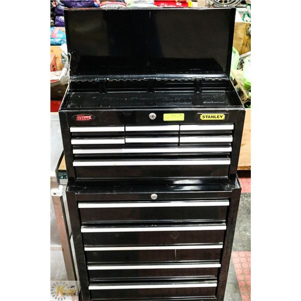 STANLEY 2 LEVEL BLACK ROLLING TOOL BOX