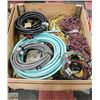 LARGE CRATE OF COMMERCIAL HOSE, WIRE AND
