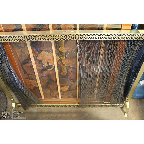 BRASS FIRE PLACE SCREEN 36" X 28"
