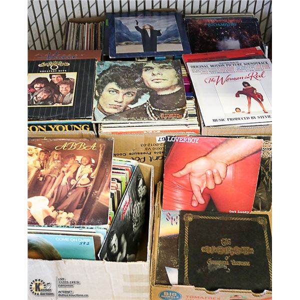 PALLET OF RECORDS VARIOUS GENRES NEW TO AUCTION