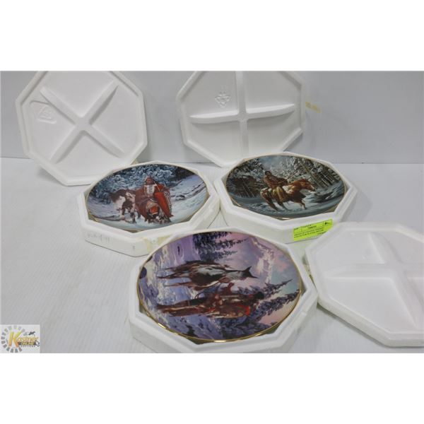 GROUP OF 3 NATIVE THEMED COLLECTOR PLATES, INCLDS
