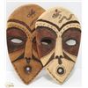 Image 1 : PAIR OF CUBAN WOODEN FACE WALL HANGINGS