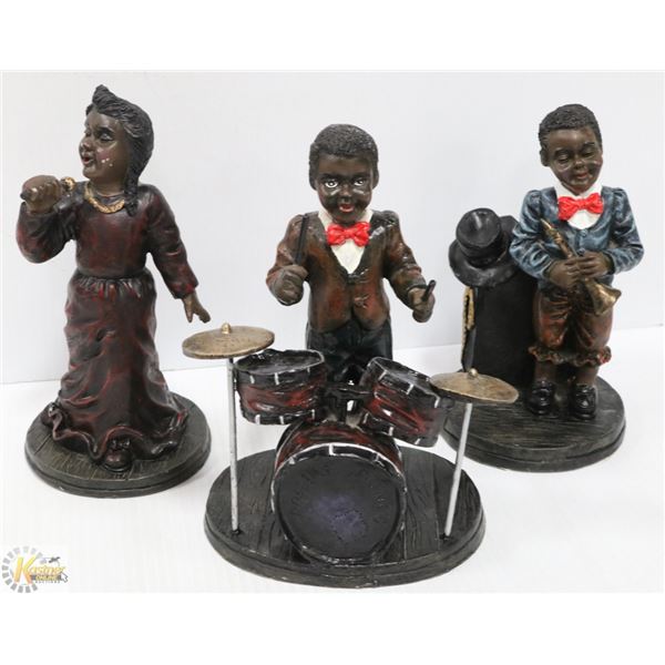 LOT OF 3 BAND ORNAMENTS: INCLUDES DRUMMER,