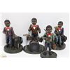 Image 1 : LOT OF 4 BAND ORNAMENTS: INCLUDES DRUMMER,