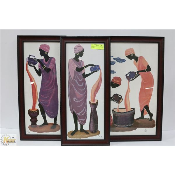 GROUP OF 3 CUBAN LADIES FRAMED PICTURES