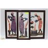 Image 1 : GROUP OF 3 CUBAN LADIES FRAMED PICTURES