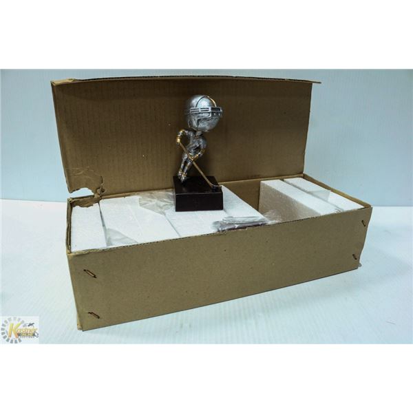 LOT OF 4 MINI HOCKEY BOBBLE HEAD TROPHIES