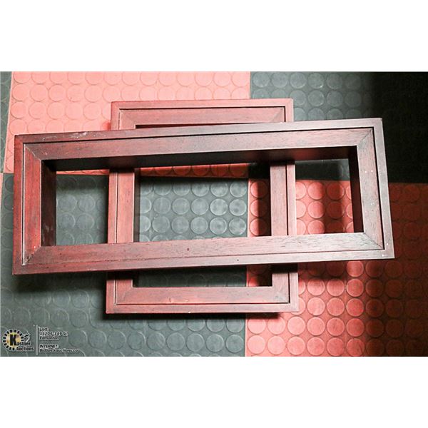 LOT OF 2 WALL MOUNT SHADOW BOXES MISSING GLASS