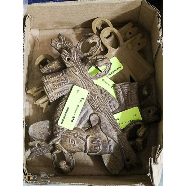 METAL COAT RACK X5   9" LONG