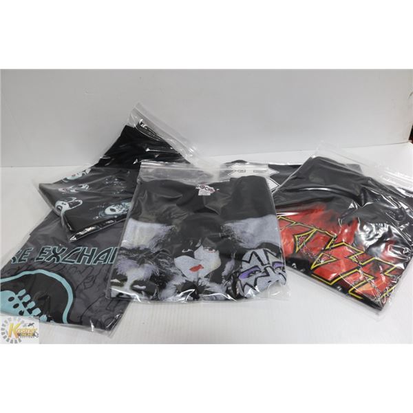 BOX W/5 COLLECTIBLE BAND T-SHIRTS - INCLUDES