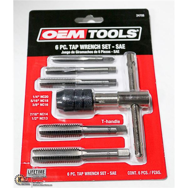 NEW OEMTOOLS 6 PC TAP WRENCH SET - SAE