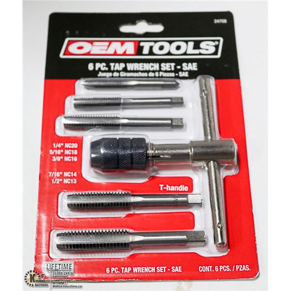 NEW OEMTOOLS 6 PC TAP WRENCH SET - SAE