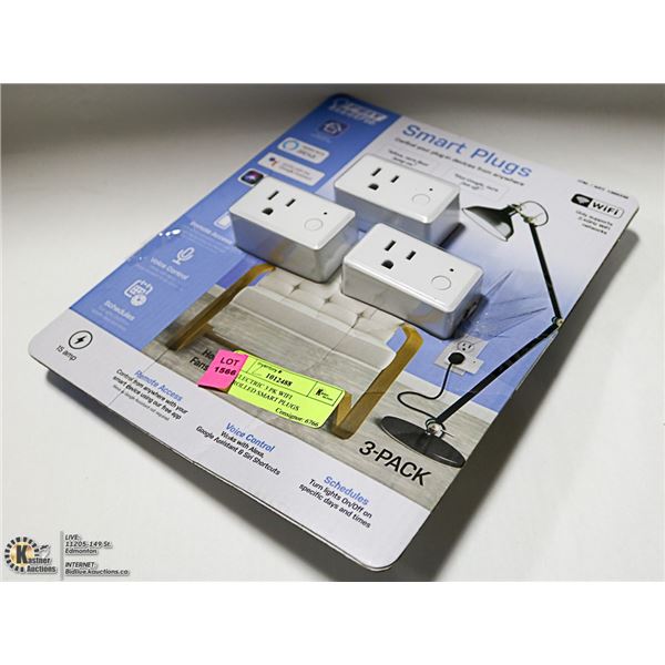 FEIT ELECTRIC 3 PK WIFI CONTROLLED SMART PLUGS